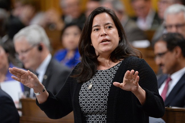 Justice Minister and Attorney General of Canada Jody Wilson-Raybould answers a question during Question Period in the House of Commons on Parliament Hill in Ottawa on Tuesday, June 14, 2016. THE CANADIAN PRESS/Adrian Wyld.
