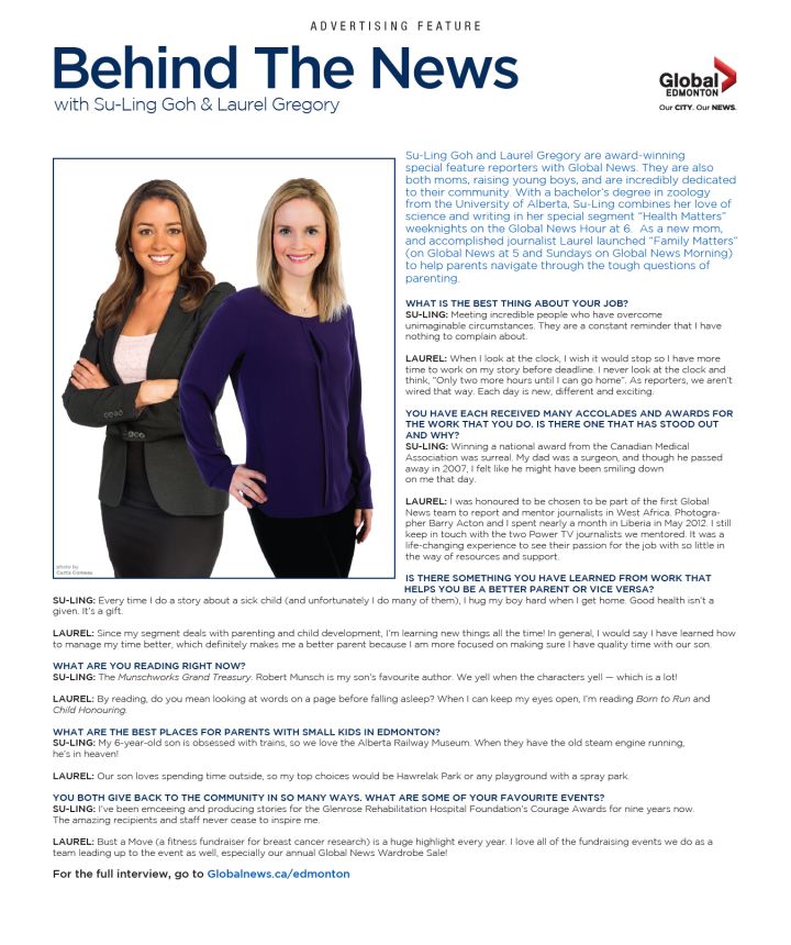 In July, Avenue Edmonton will go “Behind the News” with Su-Ling Goh and Laurel Gregory.