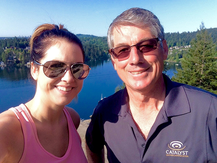 Global Winnipeg anchor Brittany Greenslade and her dad.