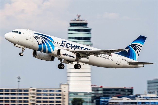 This August 21, 2015 file photo shows an EgyptAir Airbus A320 with the registration SU-GCC taking off from Vienna International Airport, Austria. 