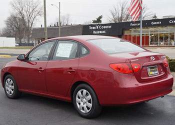 Police say Patel was last seen driving to work in a red Hyundai car like this