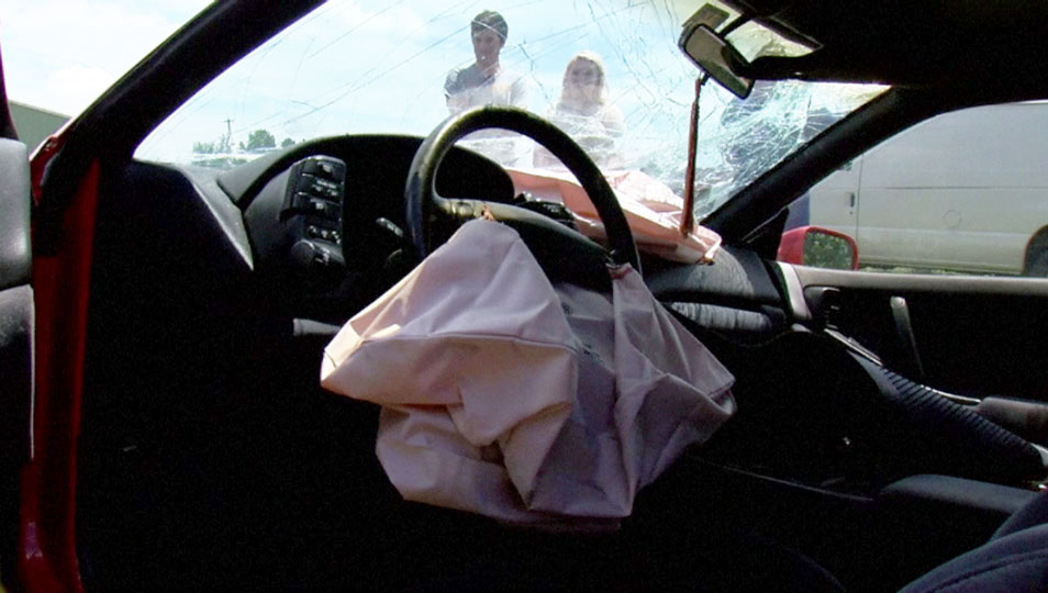 Caught on camera: Oklahoma road rage incident ends with car swerving into other lanes, crashing into guardrail - image