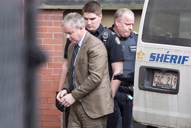 Dennis Oland arrives for at his bail hearing at the Court of Appeal in Fredericton, N.B. on Wednesday, Feb. 17, 2016.
