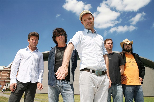 Members of The Tragically Hip (left to right) Gord Sinclair, Paul Langlois, Gord Downie, Johnny Fay and Rob Baker are shown in a handout photo. 