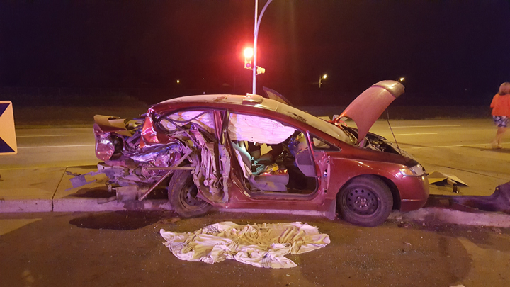 Five people taken to hospital after a three-vehicle crash at Circle Drive and Laurier Drive in Saskatoon.