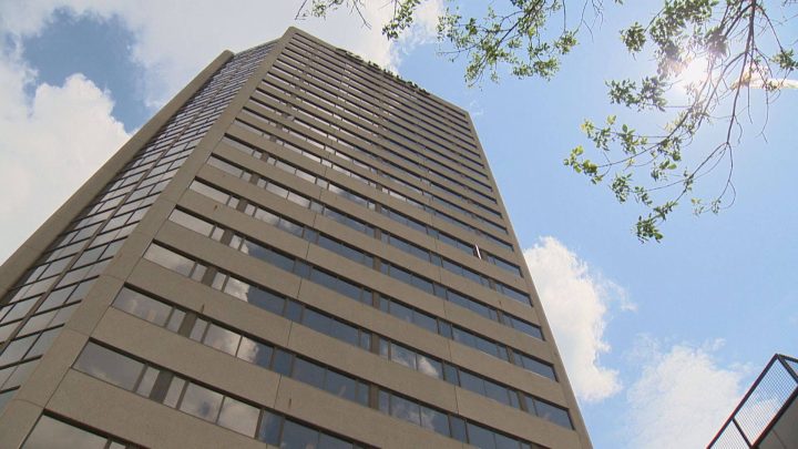 Delta hotel in downtown Regina where Nadine Machiskinic fell 10 stories down a laundry chute on January 10th, 2015.