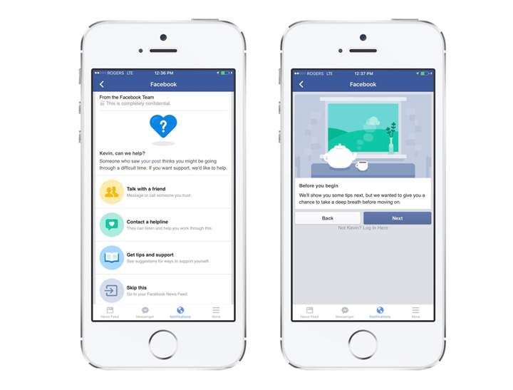 Starting this week, Canadian users will be able to flag posts where a friend has expressed worrisome thoughts.