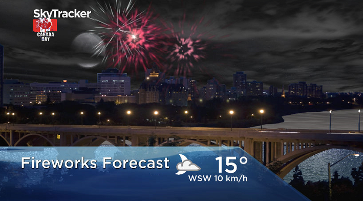 Saskatoon's Friday night fireworks forecast for Canada Day.