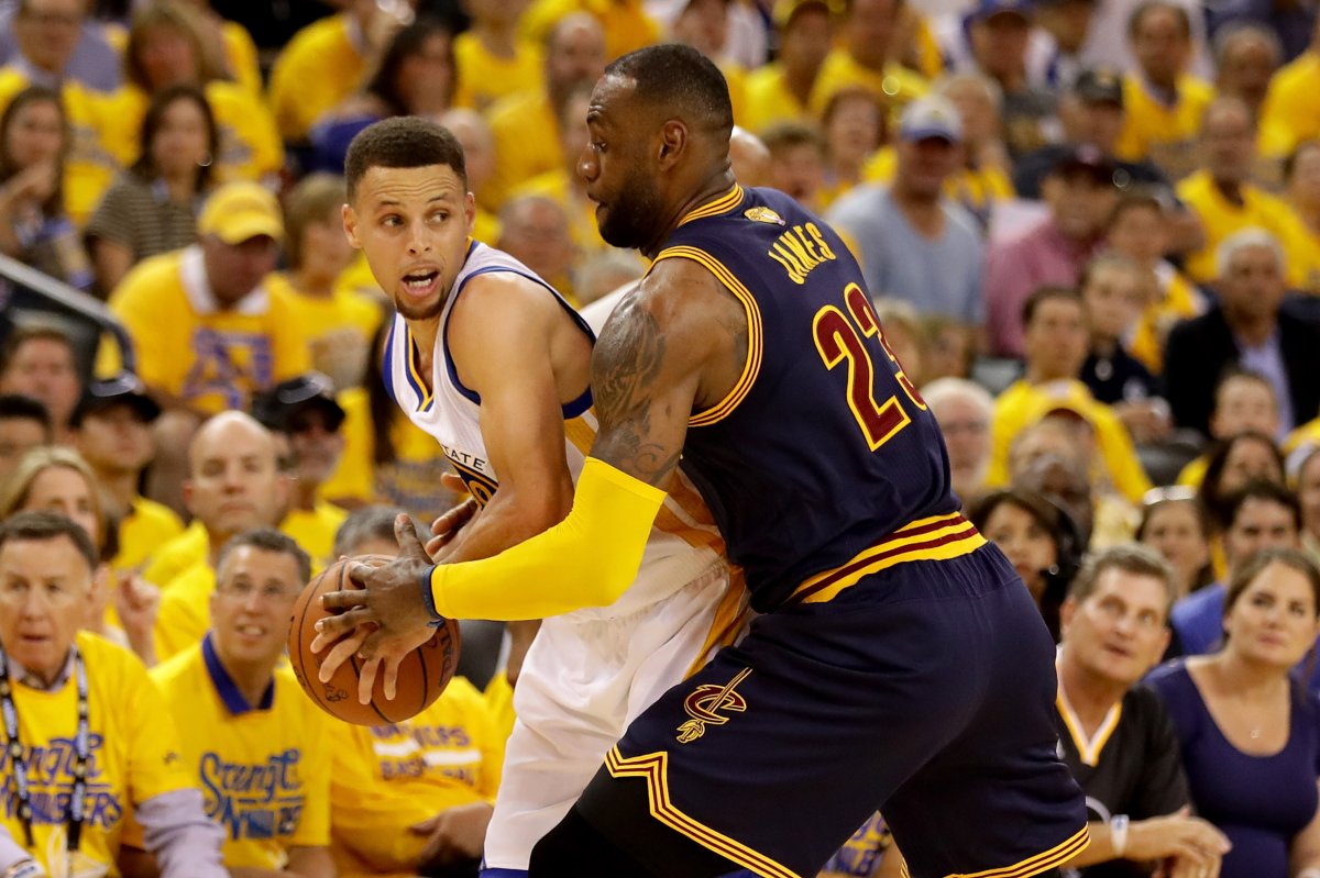 Cleveland Cavaliers forward LeBron James (23) and Golden State Warriors guard Stephen Curry meet for the fourth consecutive year in the NBA Finals.