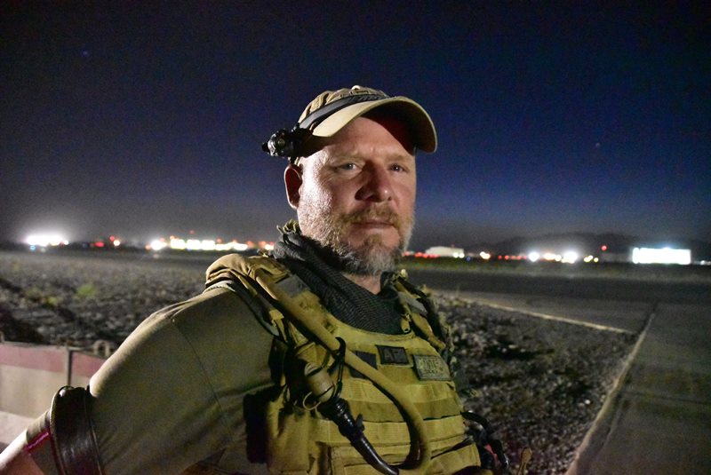 This May 29, 2016, photo shows David Gilkey, a veteran news photographer and video editor for National Public Radio photographer, at Kandahar Airfield in Afghanistan.