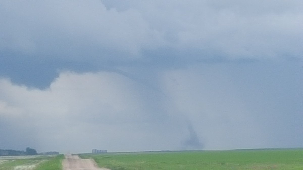 Rob Radcliffe spotted this possible tornado near Hartney, Manitoba on June 3, 2016.