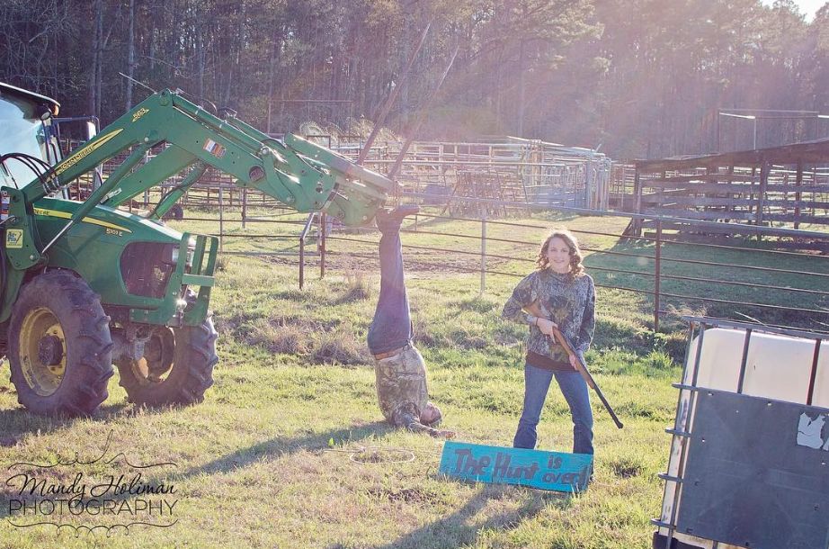 "Lauren doesn't have to hunt for her man anymore," reads the Instagram caption on this engagement photo.