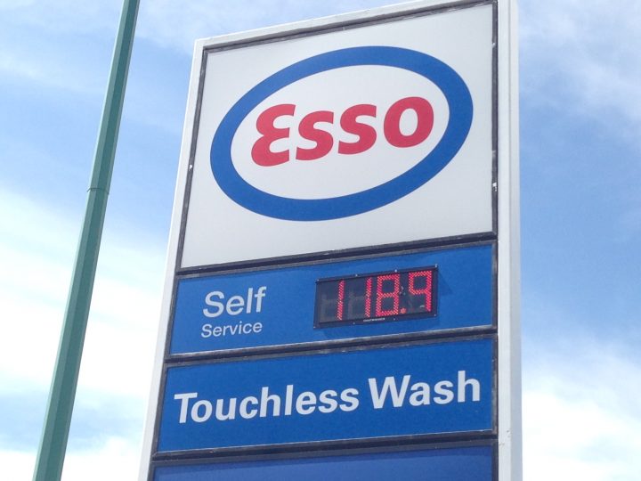 This Esso on Portage Avenue near Home Street is selling a litre of regular fuel at 119.8 cents.