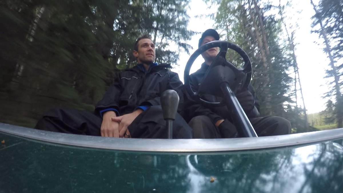 Jordan Witzel tried to help maintain the Banff Springs Golf Course