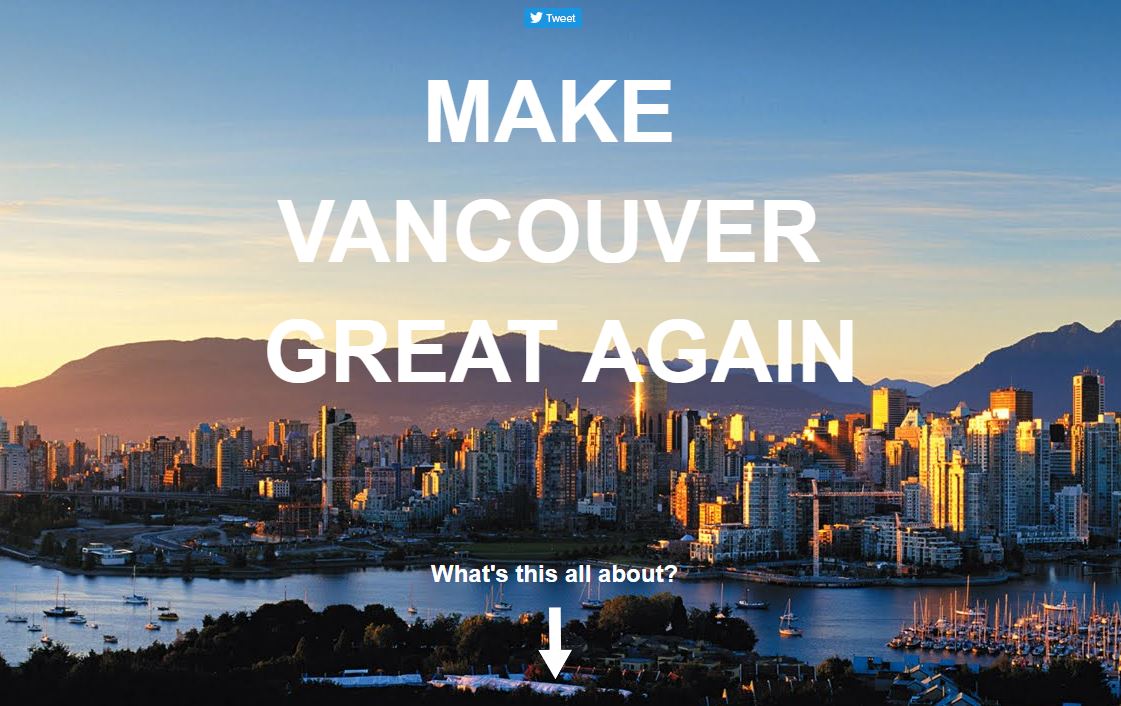 A new website wants to 'Make Vancouver Great Again'
