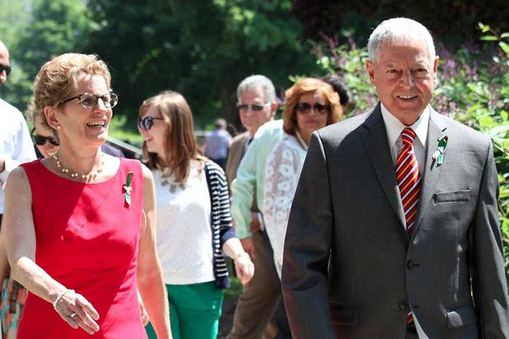 Mario Sergio is seen in this undated photo with Ontario Premier Kathleen Wynne.