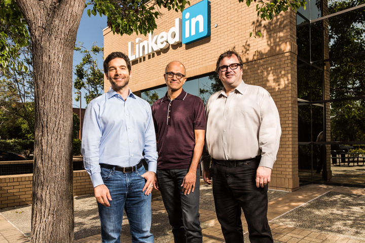 Microsoft said LinkedIn will remain it's own distinct brand and CEO Jeff Weiner will continue to run the company, reporting to Microsoft CEO Satya Nadella.