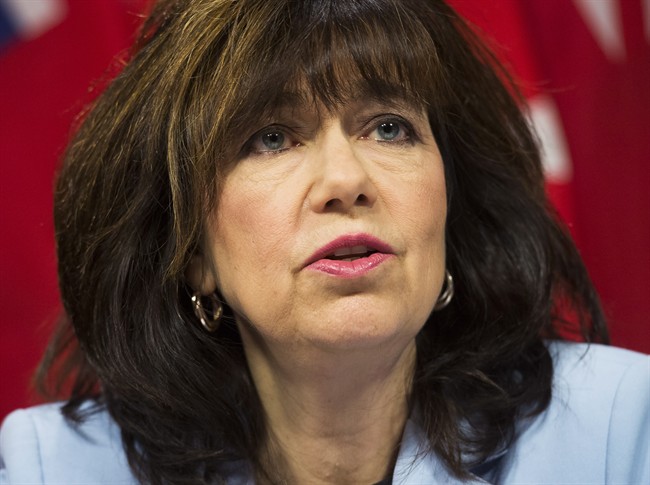 Auditor General Bonnie Lysyk speaks during a news conference in the Ontario Legislature in Toronto on Wednesday, June 8, 2016.