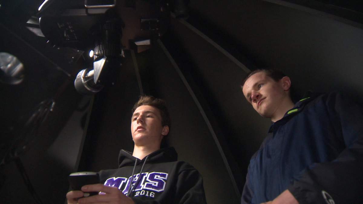 Students Massimo Platteau and Logan Mallory