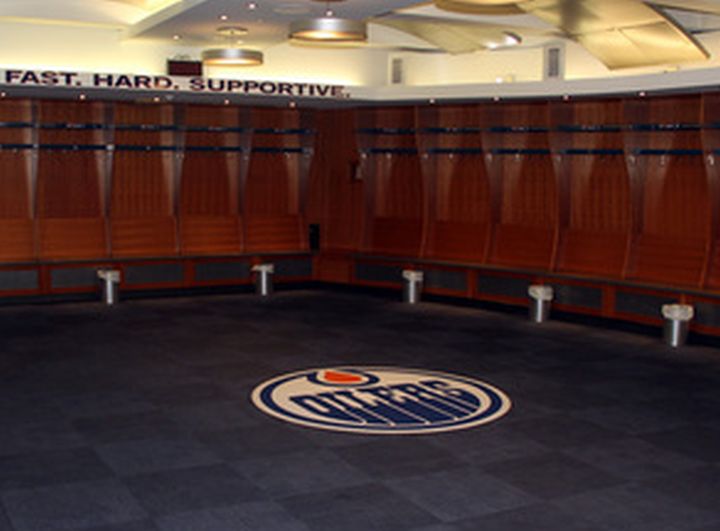 The Edmonton Oilers have a custom-made carpet logo up for grabs in their online auction.