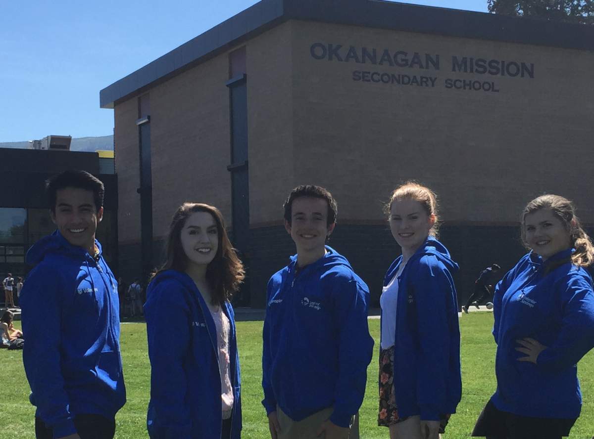 Okanagan Mission Secondary school student leadership team.