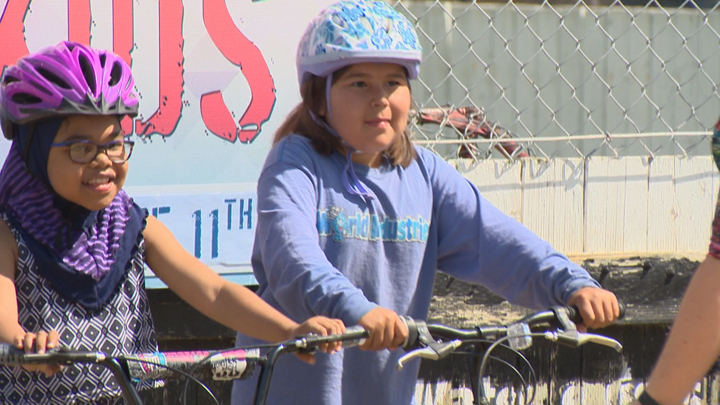 The Rock 102 bikes for kids campaign hands out 170 bikes to inner-city Saskatoon children.