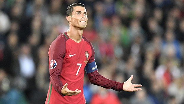 Portugal's Cristiano Ronaldo gestures during the Euro 2016 Group F soccer match between Portugal and Austria at the Parc des Princes stadium in Paris, France, Saturday, June 18, 2016. (AP Photo/Martin Meissner)