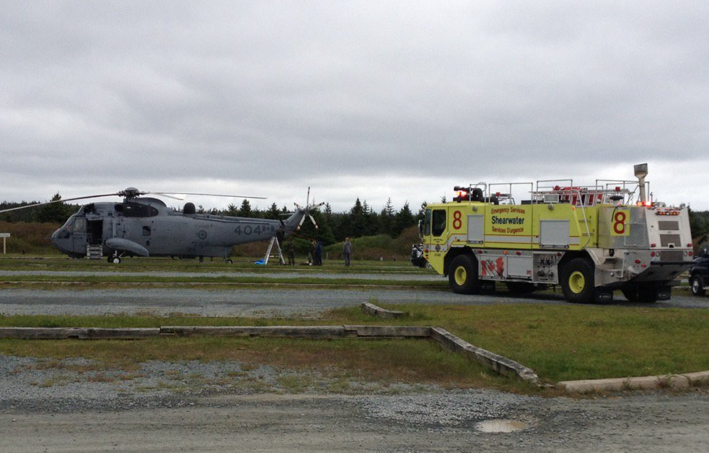 A Sea King helicopter made an emergency landing at Rainbow Haven provincial park in Nova Scotia on Friday, June 10. 