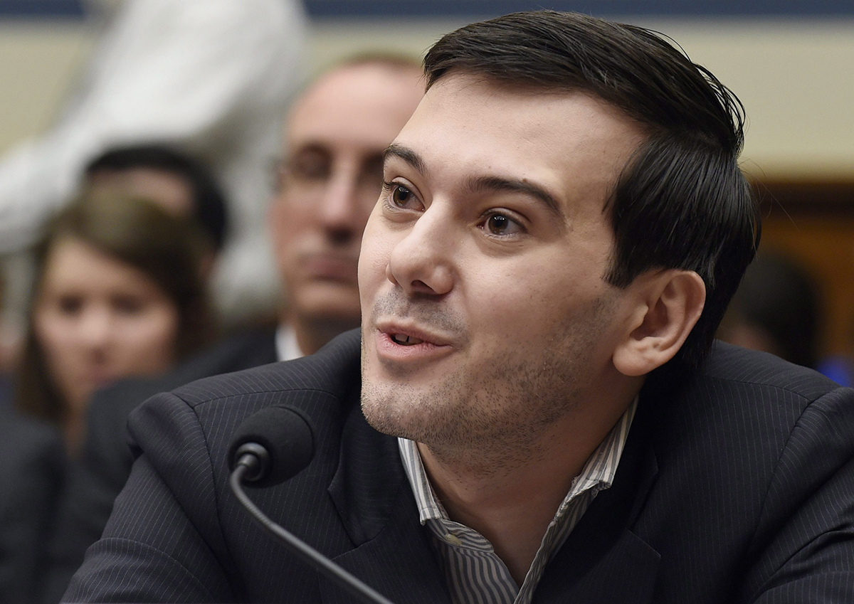 In this Feb. 4, 2016 file photo, pharmaceutical chief Martin Shkreli speaks on Capitol Hill in Washington during the House Committee on Oversight and Reform Committee hearing on a decision by his former company, .