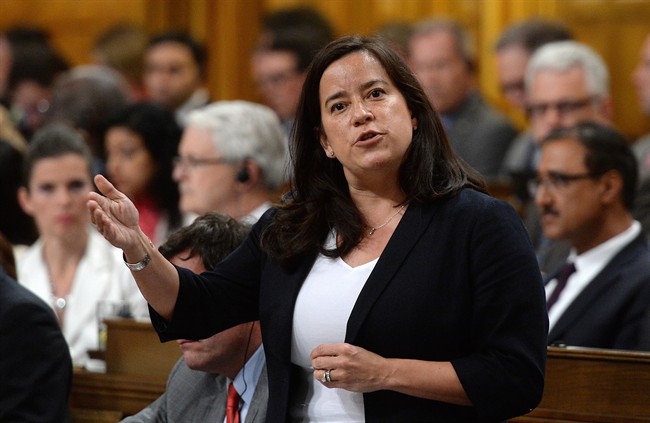Minister of Justice and Attorney General of Canada Jody Wilson-Raybould responds to a question during question period in the House of Commons on Parliament Hill in Ottawa on Monday, June 6, 2016.