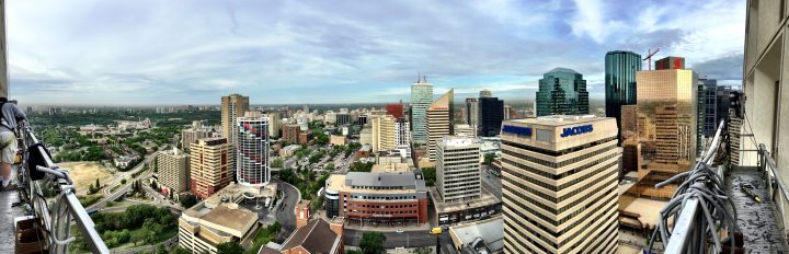 A look at downtown Edmonton from about 30 storeys up
