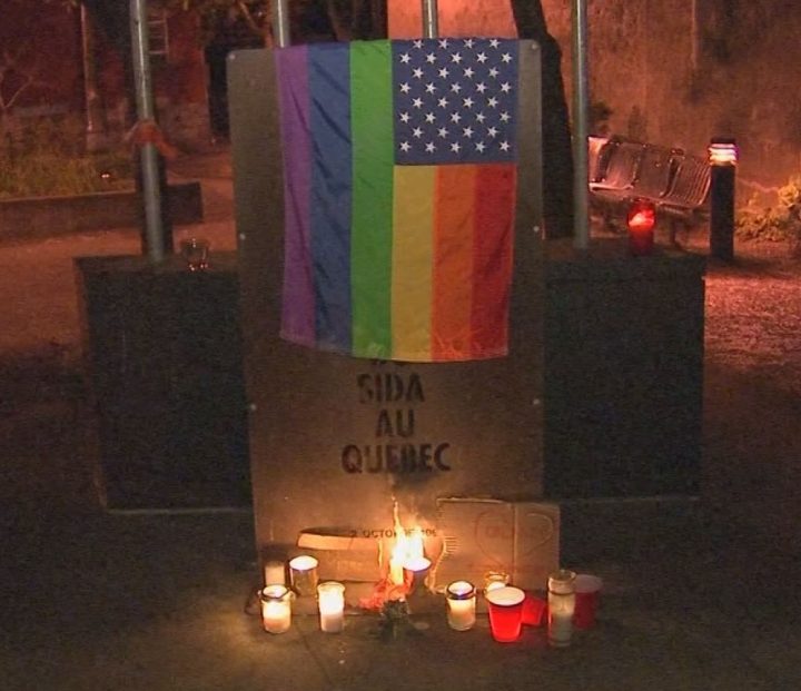 A vigil held in Montreal in memory of the Orlando victims on Sunday, June 12, 2016.