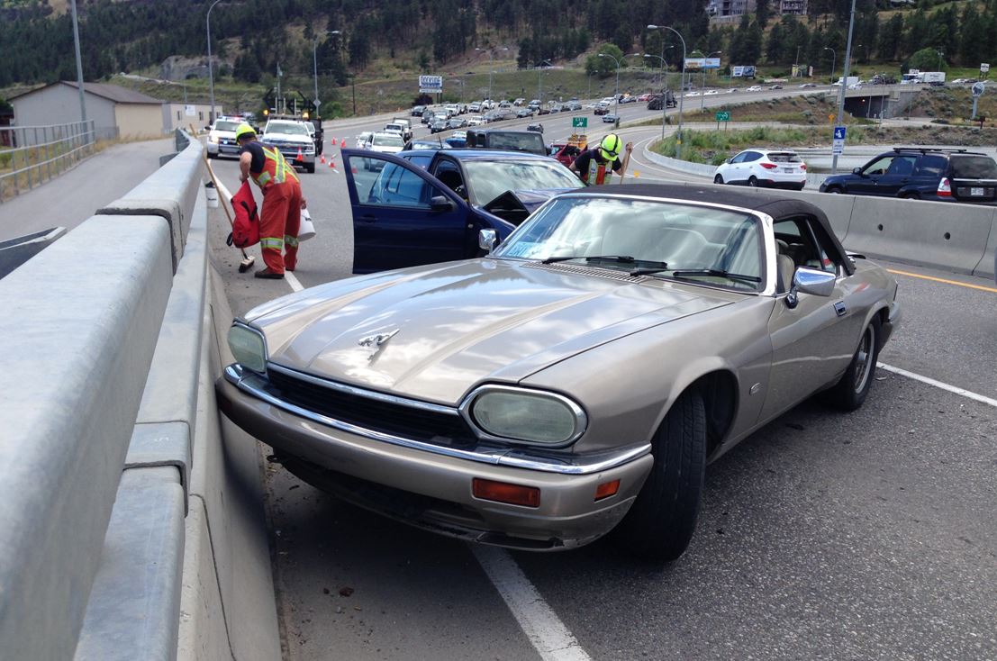 Vehicles collide as ducks cross Bennett Bridge - image