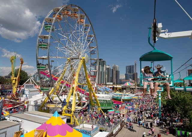The Calgary Stampede midway.