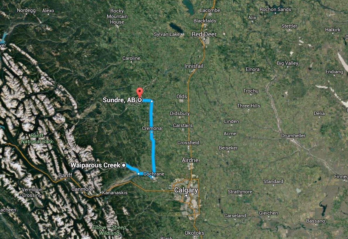 RCMP are searching for a helicopter near Sundre, Alta. after a distress signal was sent.