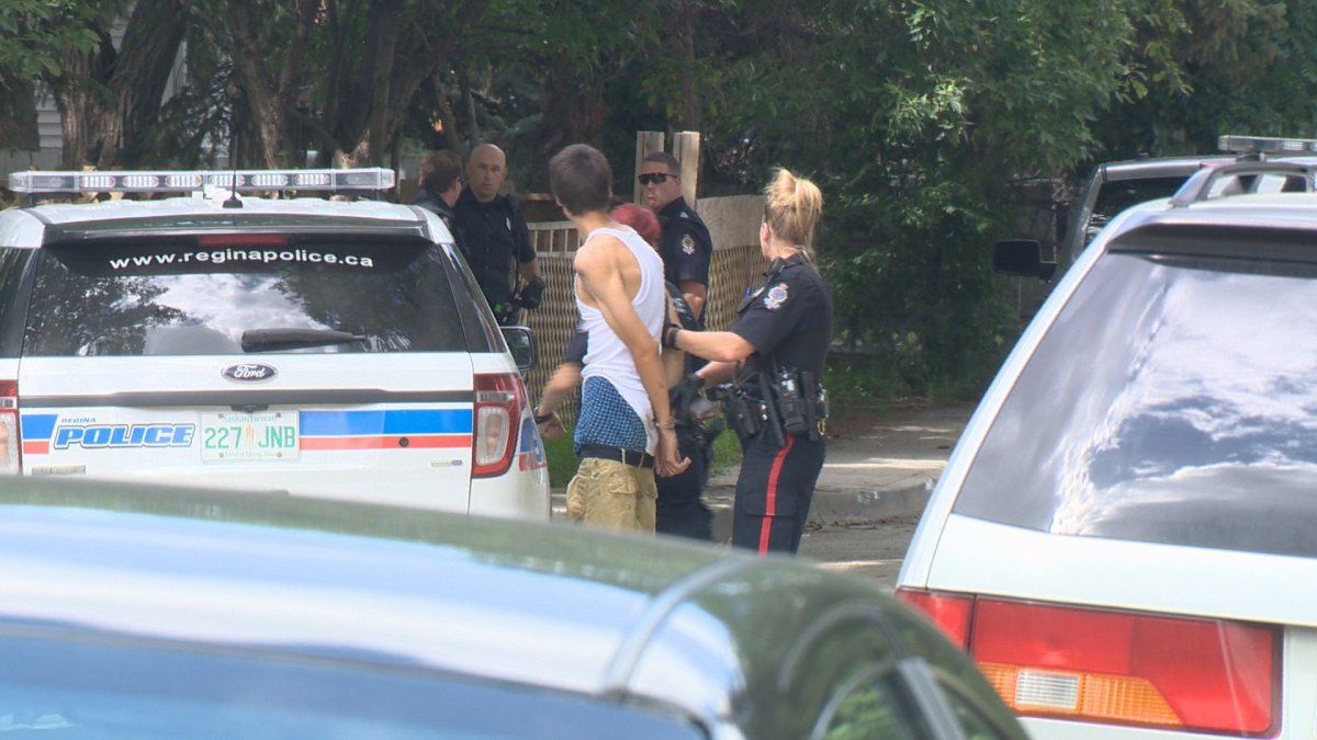 Regina male charged after running down the street with a firearm in North Central.