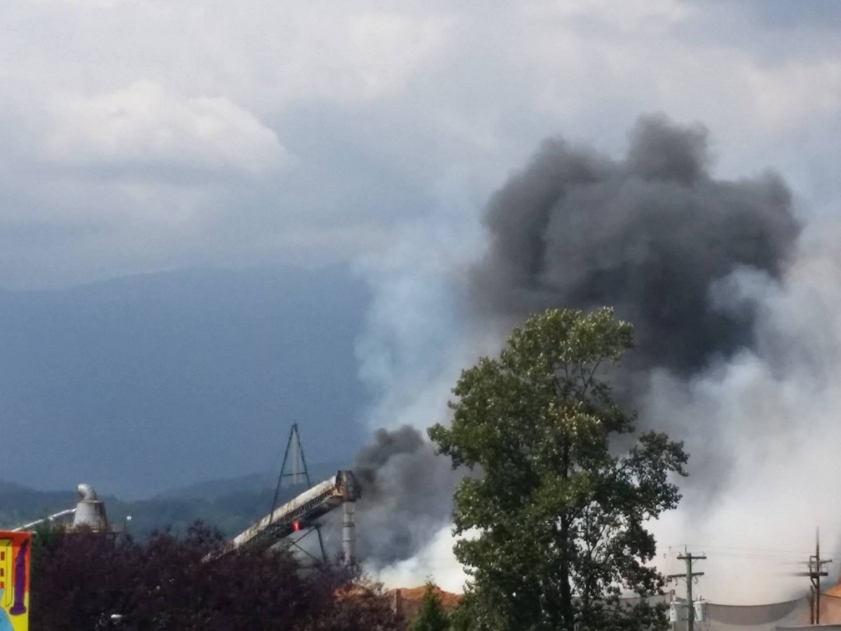 Firefighters battled the blaze on a Port Moody mill on Monday morning.