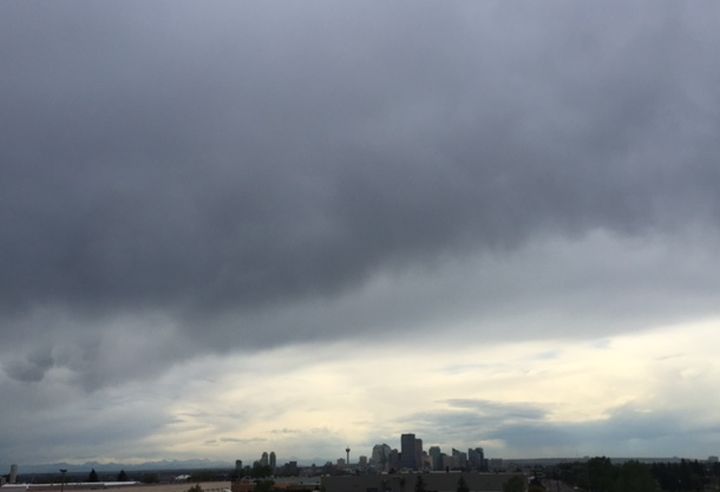 A dark cloud seen over Calgary on July 22, 2016.