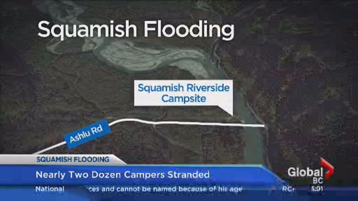 Almost two dozen campers are currently stranded.