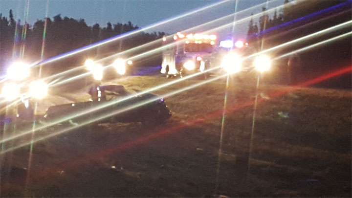 Emergency services were called to a single-vehicle rollover south of Canwood, Sask. early Saturday morning.