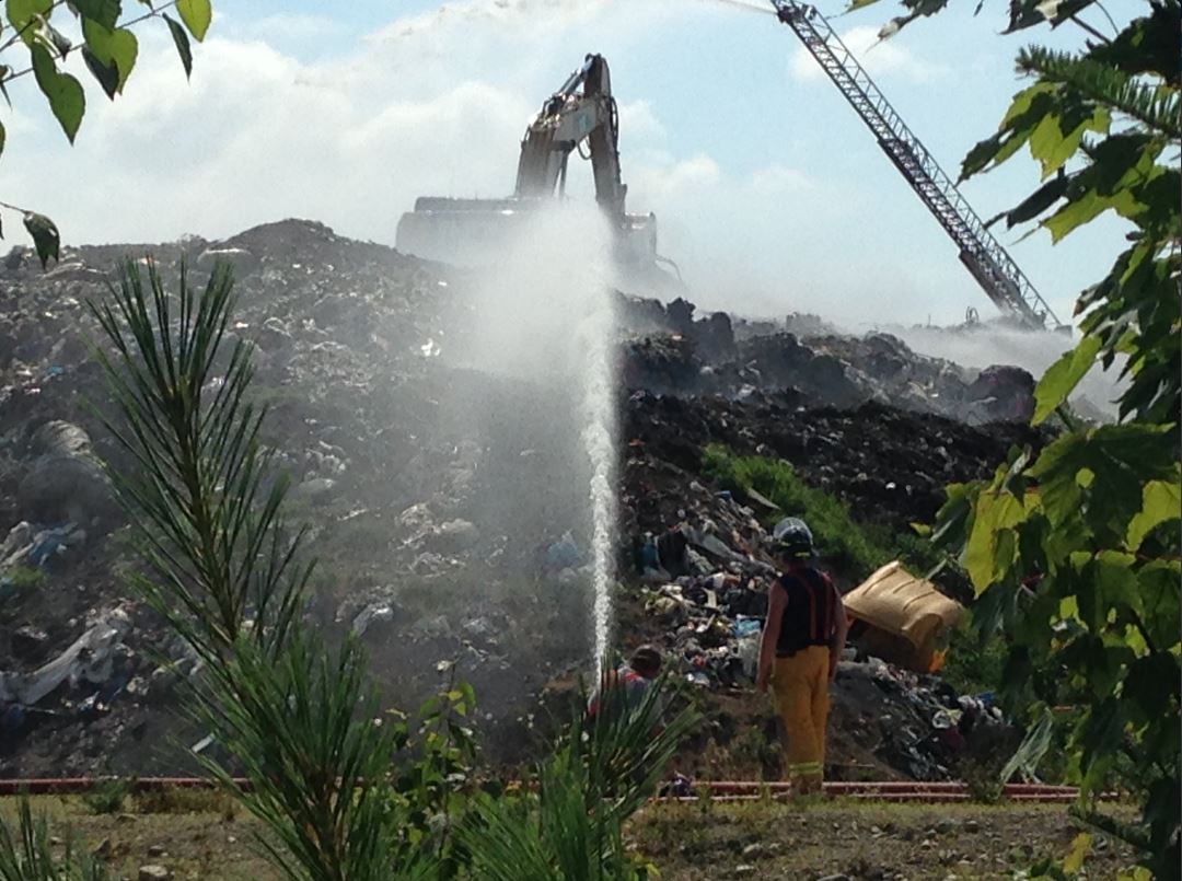 Officials had the fire under control by Sunday afternoon.