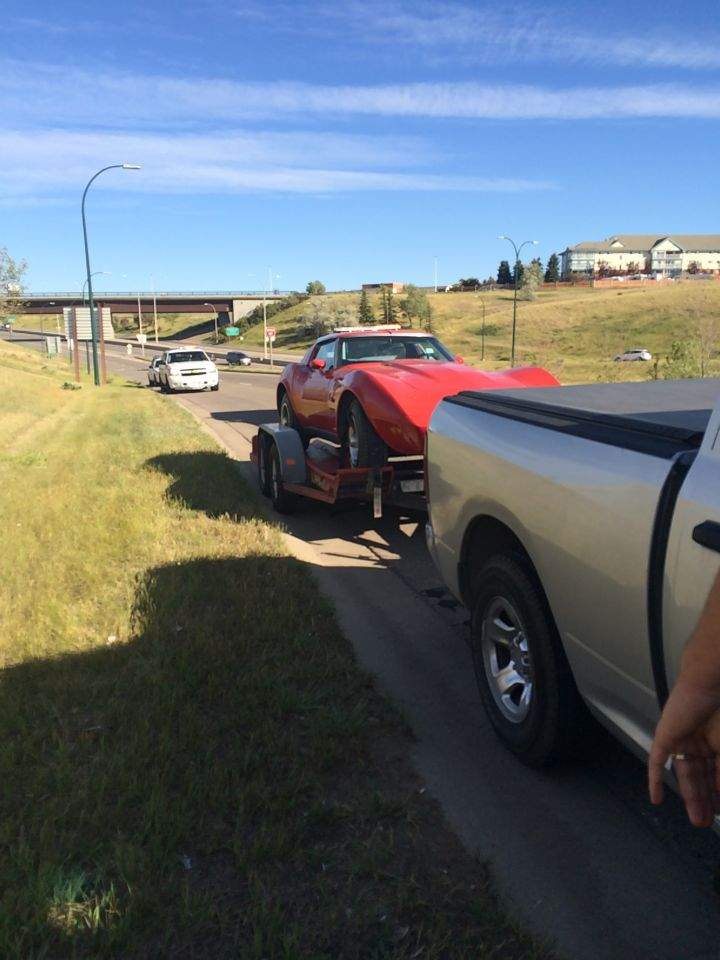 Coaldale RCMP arrest a Calgary man after he broke into a Coaldale residence and stole a Corvette off the property.