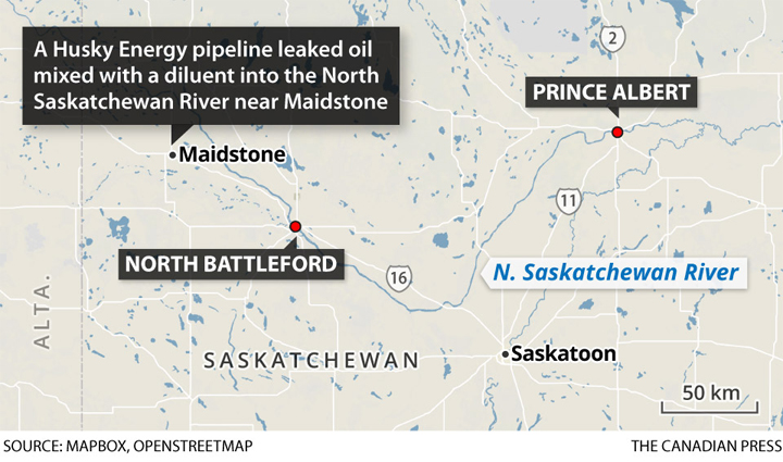 Husky oil spill: Oil spills common in Saskatchewan, though usually small - image