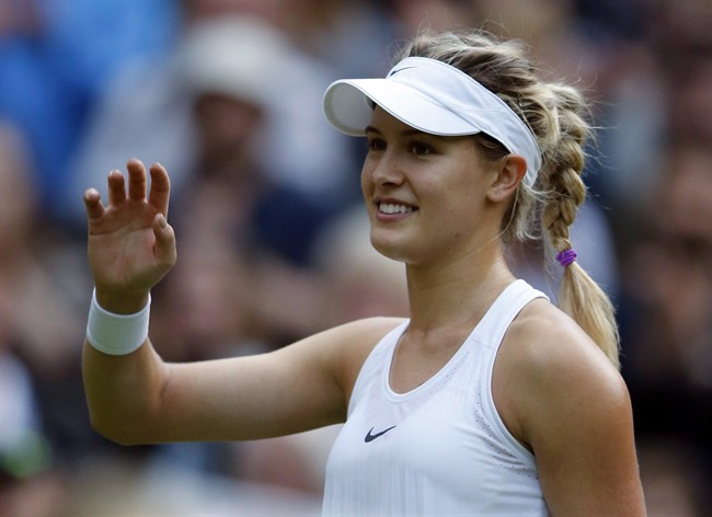 Eugenie Bouchard made a strong showing at the Rogers Cup Tuesday.