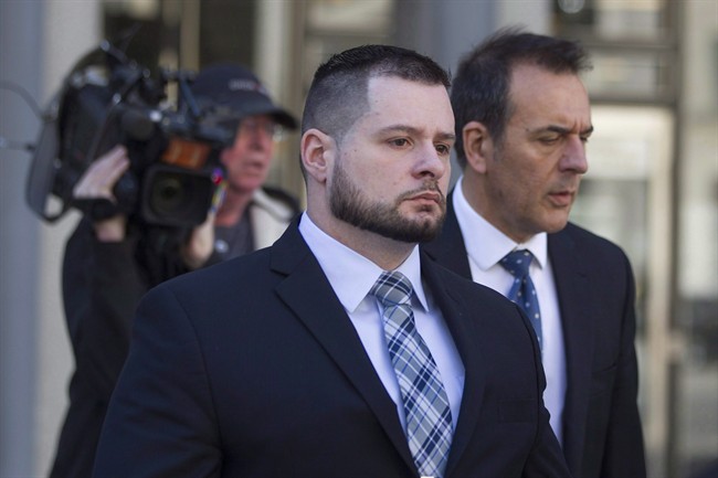 Const. James Forcillo leaves court in Toronto on Monday, May 16 , 2016.
