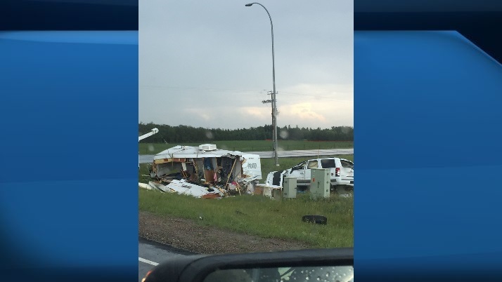 Five people were taken to hospital after a collision west of Morinville on Friday afternoon.