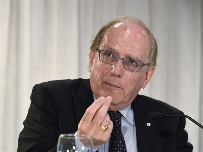 File photo - Richard McLaren speaks at a news conference in Toronto on July 18, 2016 to present his findings into allegations of a state-backed doping conspiracy involving the 2014 Winter Olympics in Sochi. 