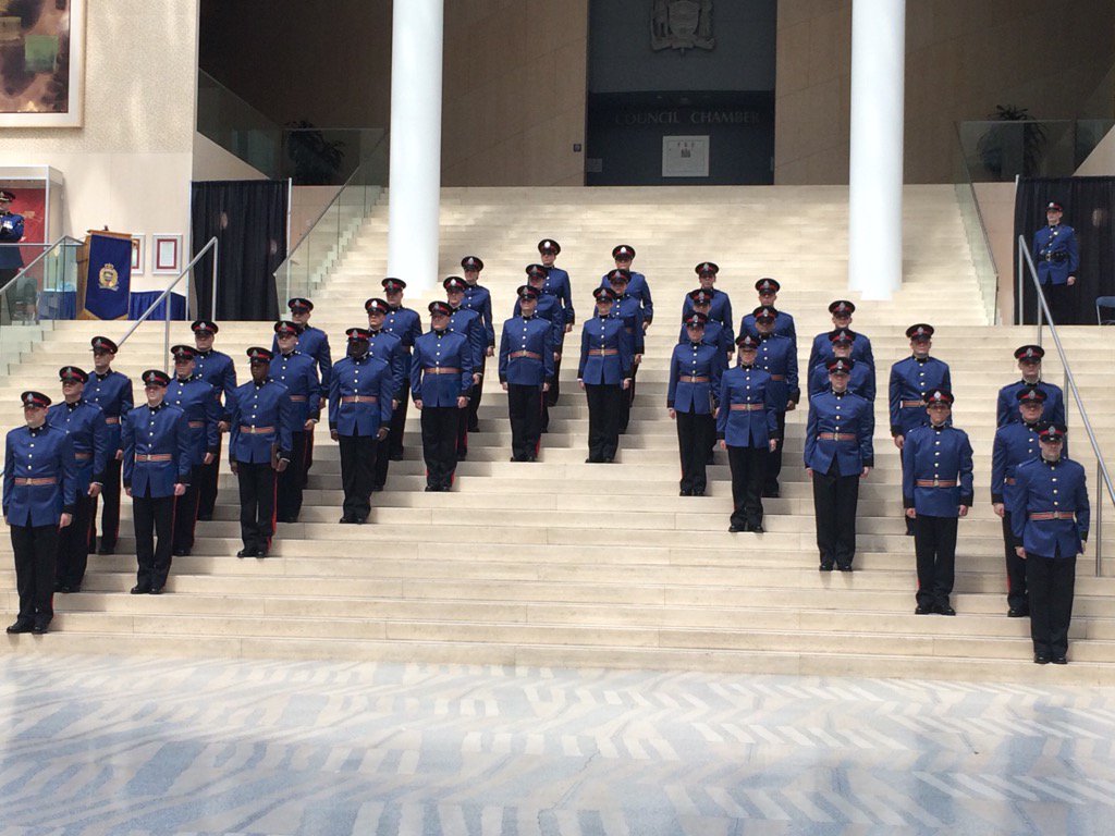 Thirty-five recruits were sworn-in as the latest members of the Edmonton Police Service on July 78, 2016.