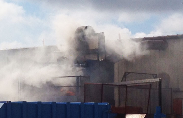 Members of the Saskatoon Fire Department were called to a smoking exhaust handling system Wednesday in the city’s Marquis Industrial area.