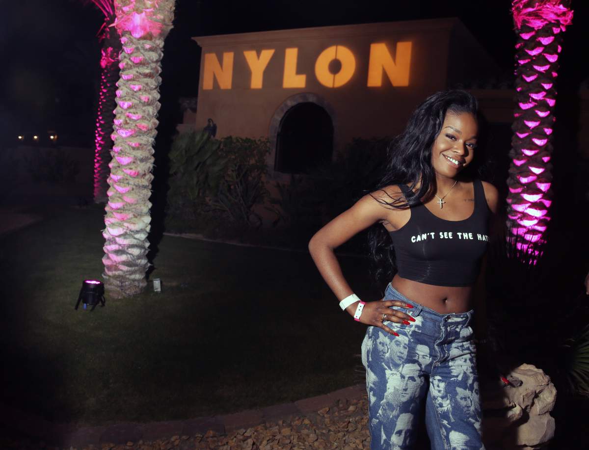 Rapper Azealia Banks attends the NYLON Midnight Garden Party at a private residence  on April 10, 2015 in Bermuda Dunes, California.  